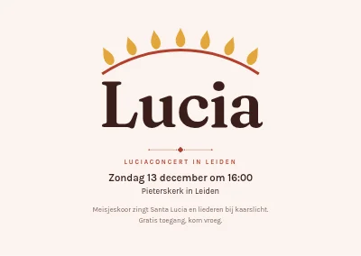 Luciaconcert — kaarsenkroon