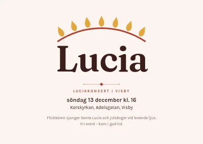 Lucia-konsert — ljuskrona