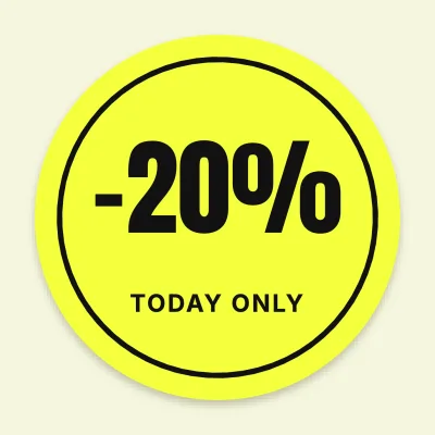Twenty percent off
