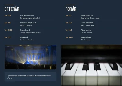 Side 2 af Musikhusets sæsonprogram