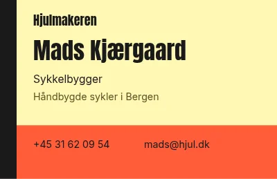 Visittkort – Sykkelsmed