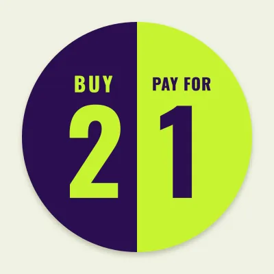 Buy 2, pay for 1