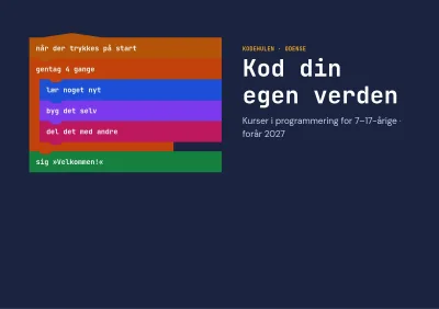 Kursuskatalog for kodeskole – 16 sider
