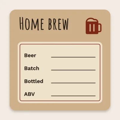 Home brew log label