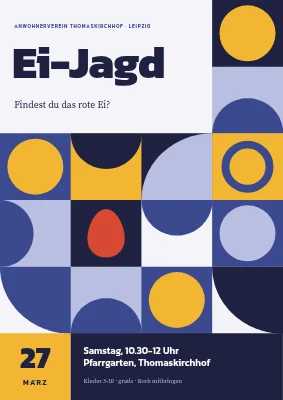 Eiersuche — Bauhaus-Poster