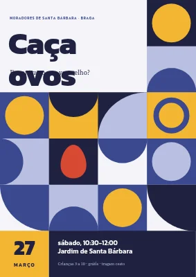Caça aos ovos — cartaz Bauhaus