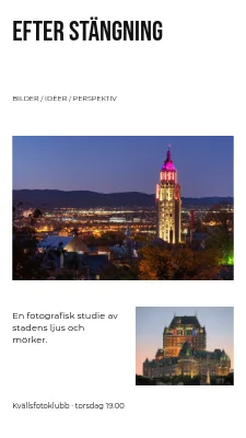 Efter stängning · tidningens innehållsförteckning