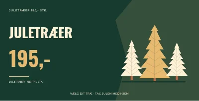 Juletræer 195,- stk. – Illustreret klassiker