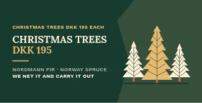 Christmas trees DKK 195 each – Illustrated classic