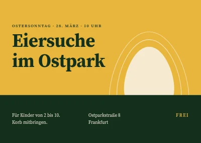 Eiersuche — das Ei steigt auf
