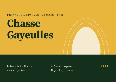 Chasse aux œufs — l'œuf s'élève