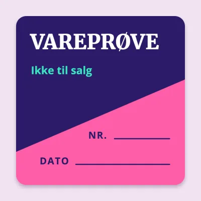 Vareprøve på skrå