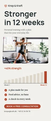 Personal trainer roll-up — stronger in 12 weeks