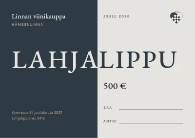 Joululahjakortti — viinikauppa