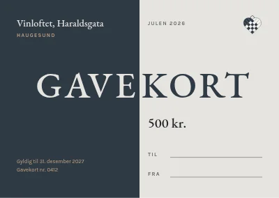 Julegavekort — vinbutikk