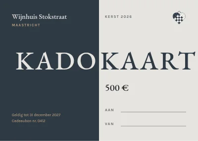Kerstcadeaubon — wijnwinkel