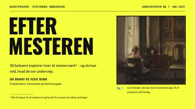 Kunstprojekt — Efter mesteren