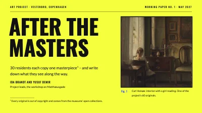 Art project — After the masters