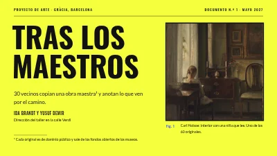 Proyecto artístico — Después de los maestros