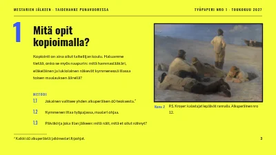 Sivu 3 – Taideprojekti — Mestareiden jälkeen