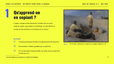 Page 3 de Projet artistique — D'après les maîtres