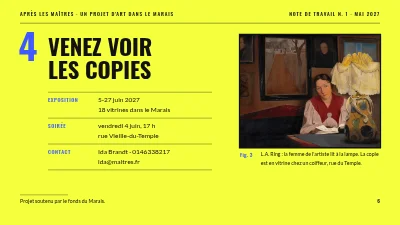 Page 6 de Projet artistique — D'après les maîtres