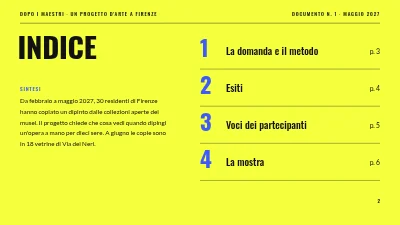 Pagina 2 di Progetto artistico — Dopo i maestri