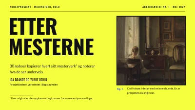 Side 1 av Kunstprosjekt — Etter mesterne