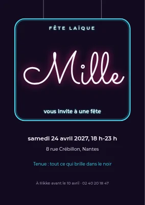 Non-confirmation — enseigne au néon dans le noir