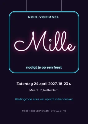 Niet-vormsel — neonbord in het donker
