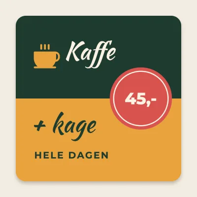 Kaffe og kage-tilbud