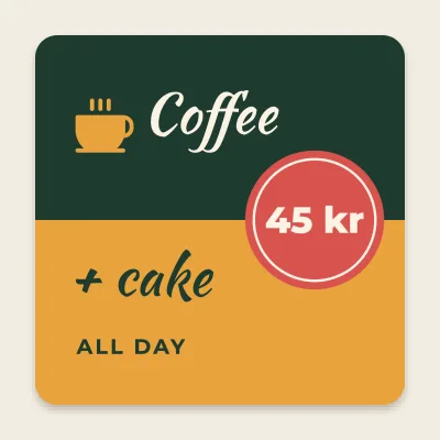 Coffee and cake deal