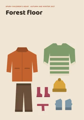Seasonal collection for a children's clothing brand – 24 pages