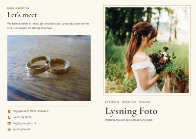 Photographer: portraits and weddings