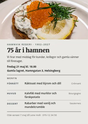 Företagets jubileumsmiddag — Esbjerg