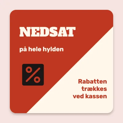 Nedsat, skråt delt