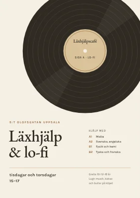 Läxcafé med lo-fi — vinylskiva