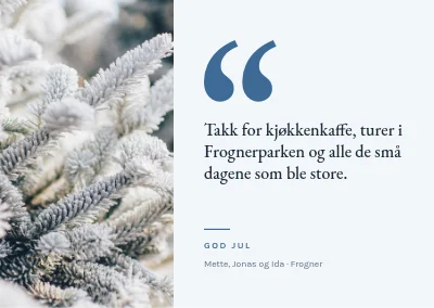 Julekort — en personlig hilsen