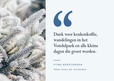 Kerstkaart — een persoonlijke noot