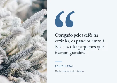Cartão de Natal — uma nota pessoal