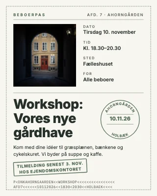 Boligforening — workshop om gården