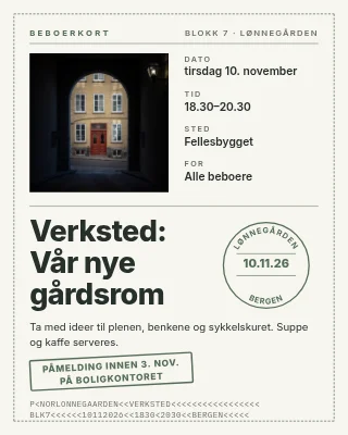 Borettslag — verksted i bakgården