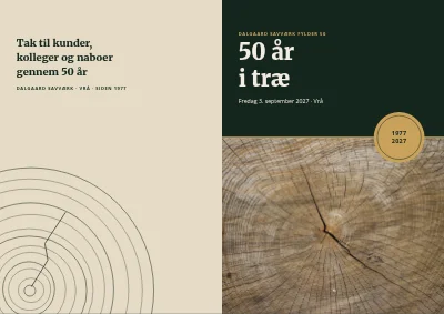 Firmajubilæum med årringe