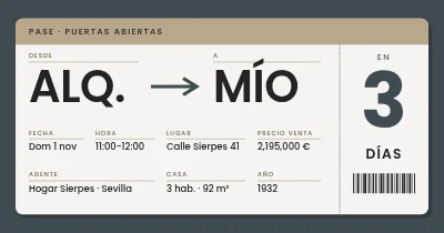 Agente inmobiliario — cuenta atrás para la jornada de puertas abiertas