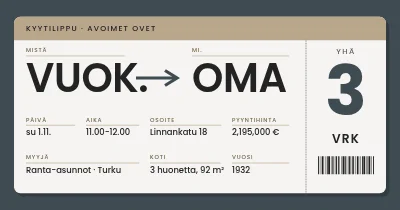 Kiinteistönvälittäjä — avointen ovien lähtölaskenta