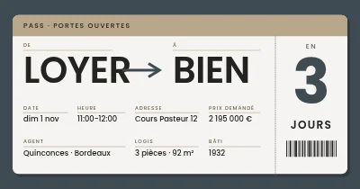 Agent immobilier — compte à rebours des portes ouvertes