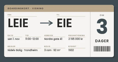 Eiendomsmegler — nedtelling til visning