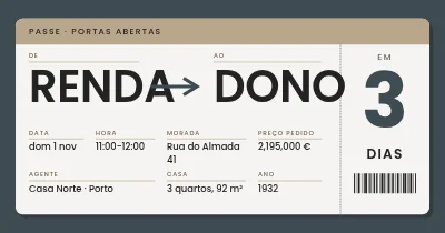 Agente imobiliário — contagem decrescente para a casa aberta