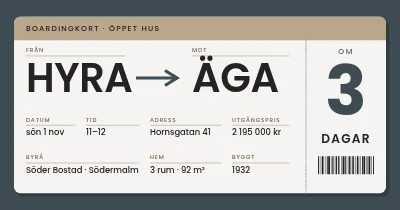 Mäklare — nedräkning till öppet hus