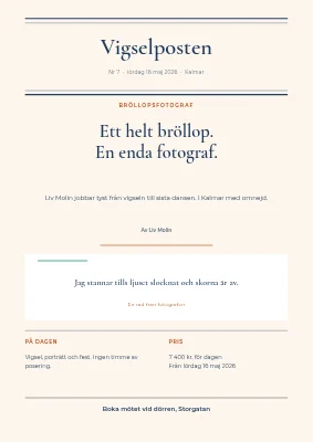 Bröllopsfotograf i Næstved